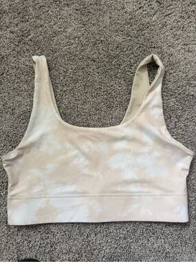 Fabletics Beige Tie-Dye Reversible Scoop Sports Bra Size XL